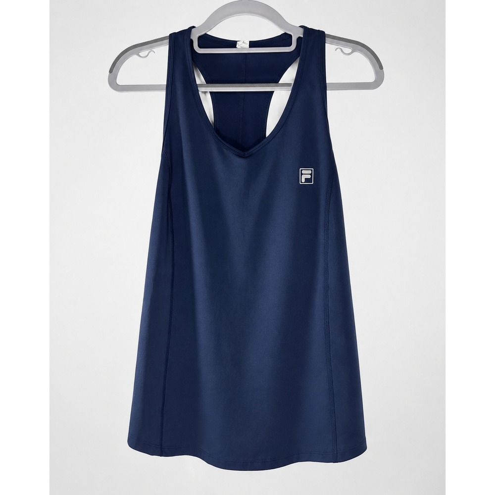 FILA Women's Medium Navy Blue Racerback Athletic Workout Tank Top Stretch